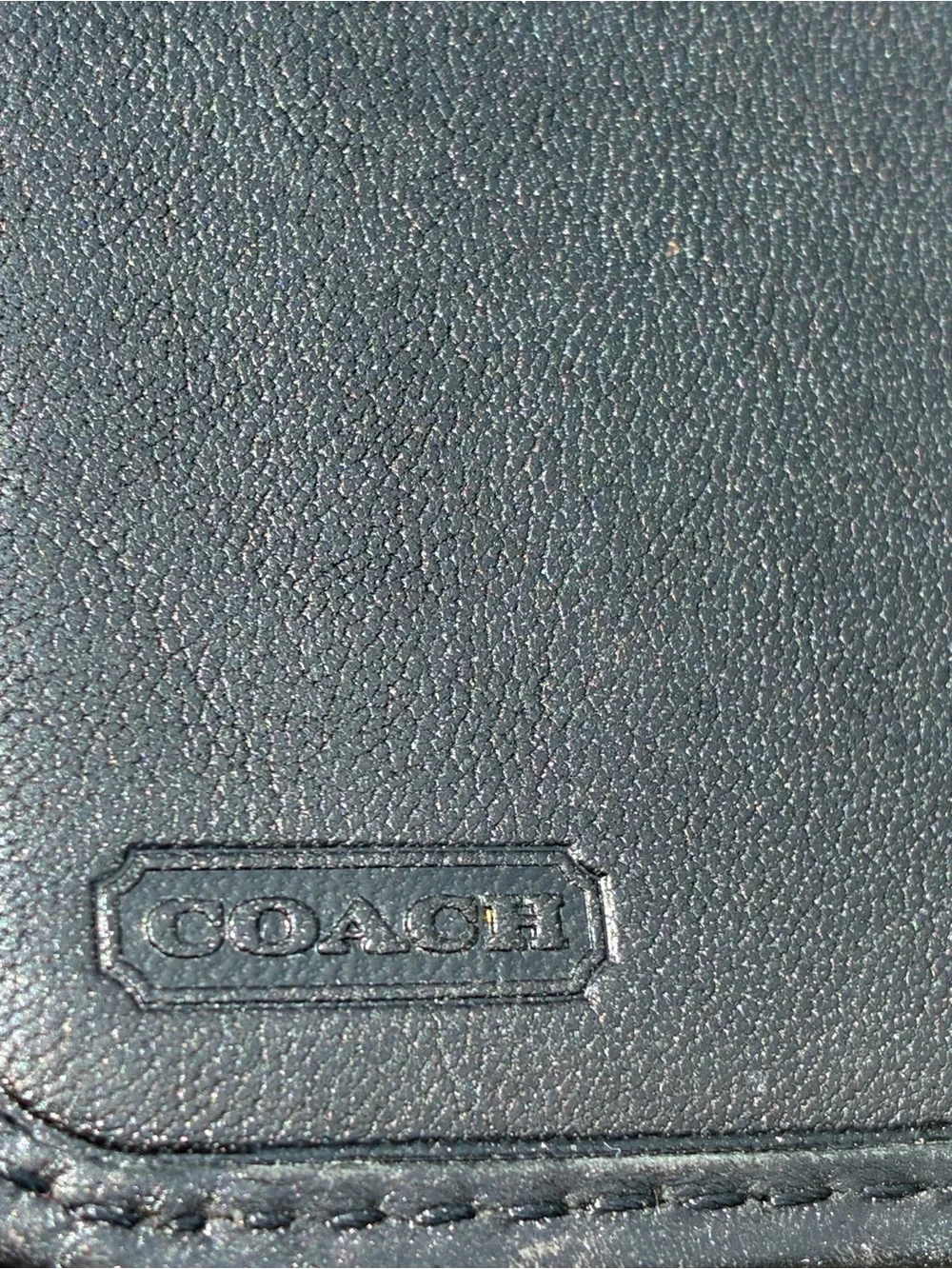 Authentic Vintage Coach Black Leather photo & Card Holder